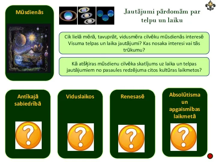 Mūsdienās Jautājumi pārdomām par telpu un laiku Cik lielā mērā, tavuprāt, vidusmēra