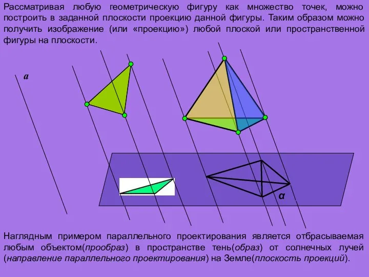 Рассматривая любую геометрическую фигуру как множество точек, можно построить в заданной плоскости