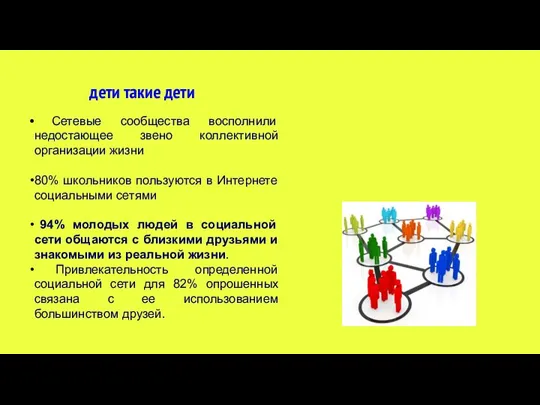 Сетевые сообщества восполнили недостающее звено коллективной организации жизни 80% школьников пользуются в