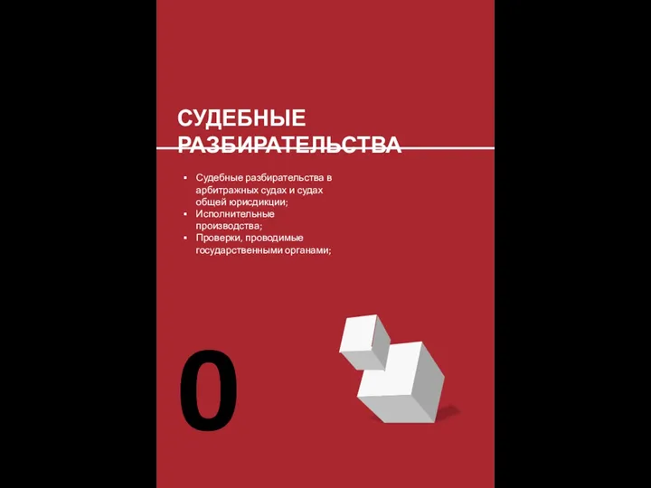 04 СУДЕБНЫЕ РАЗБИРАТЕЛЬСТВА Судебные разбирательства в арбитражных судах и судах общей юрисдикции;