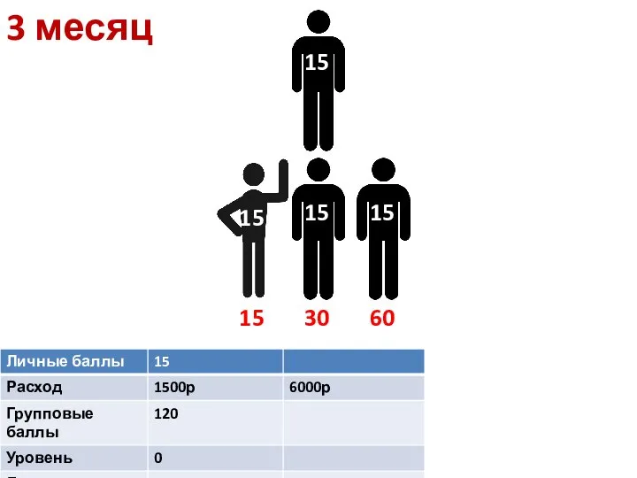 15 15 15 15 3 месяц 15 30 60