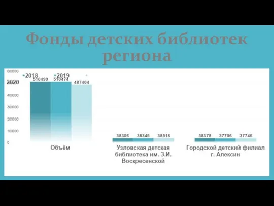 Фонды детских библиотек региона