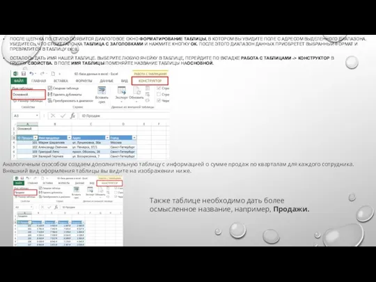 ПОСЛЕ ЩЕЛЧКА ПО СТИЛЮ ПОЯВИТСЯ ДИАЛОГОВОЕ ОКНО ФОРМАТИРОВАНИЕ ТАБЛИЦЫ, В КОТОРОМ ВЫ