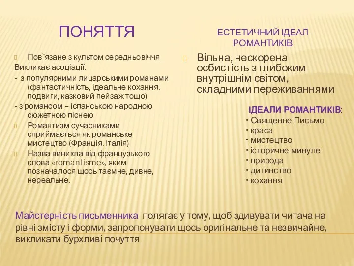 Майстерність письменника полягає у тому, щоб здивувати читача на рівні змісту і