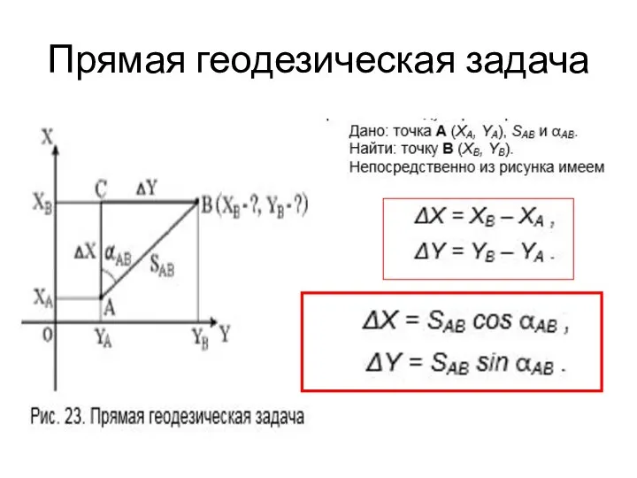 Прямая геодезическая задача