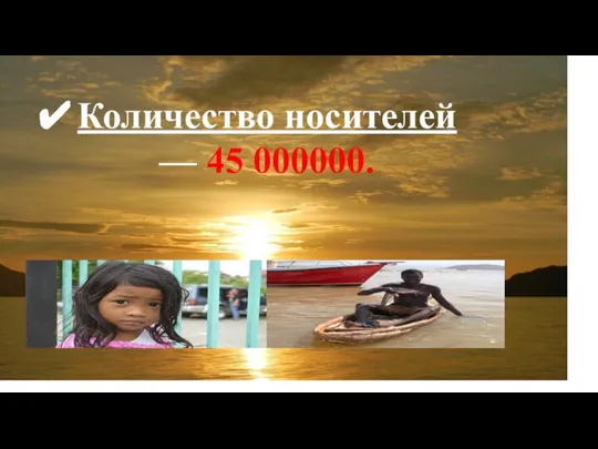 Количество носителей — 45 000000.