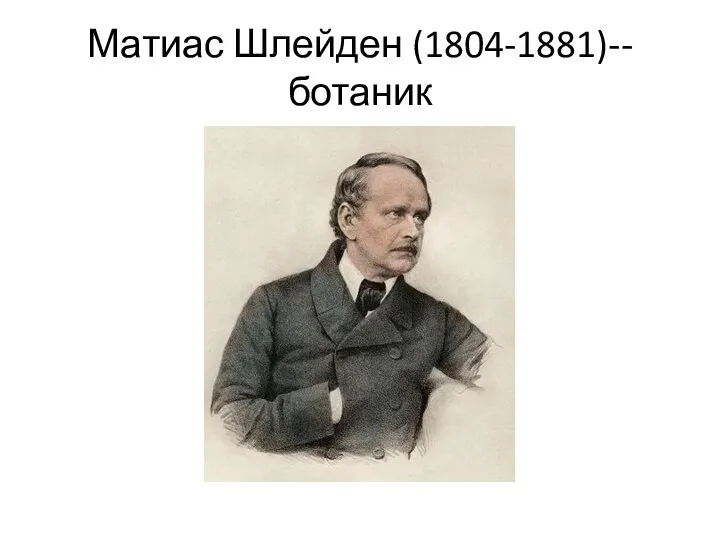 Матиас Шлейден (1804-1881)-- ботаник