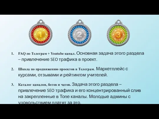 FAQ по Телеграм + Youtube канал. Основная задача этого раздела – привлечение