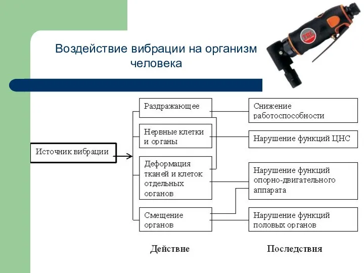 Воздействие вибрации на организм человека