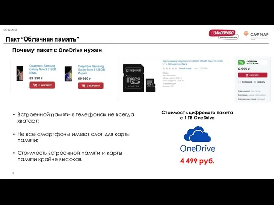 Почему пакет с OneDrive нужен Встроенной памяти в телефонах не всегда хватает;