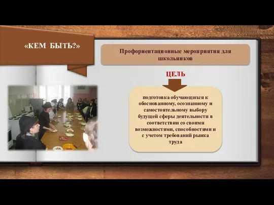 «КЕМ БЫТЬ?» Профориентационные мероприятия для школьников подготовка обучающихся к обоснованному, осознанному и