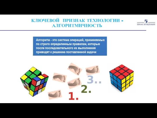 КЛЮЧЕВОЙ ПРИЗНАК ТЕХНОЛОГИИ - АЛГОРИТМИЧНОСТЬ