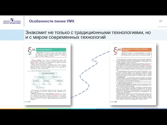 Особенности линии УМК Знакомит не только с традиционными технологиями, но и с миром современных технологий