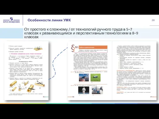 Особенности линии УМК От простого к сложному / от технологий ручного труда