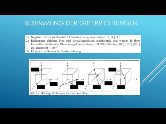 BESTIMMUNG DER GITTERRICHTUNGEN