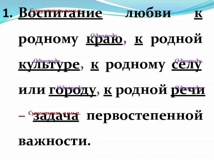 Воспитание любви к родному краю, к родной культуре, к родному селу или