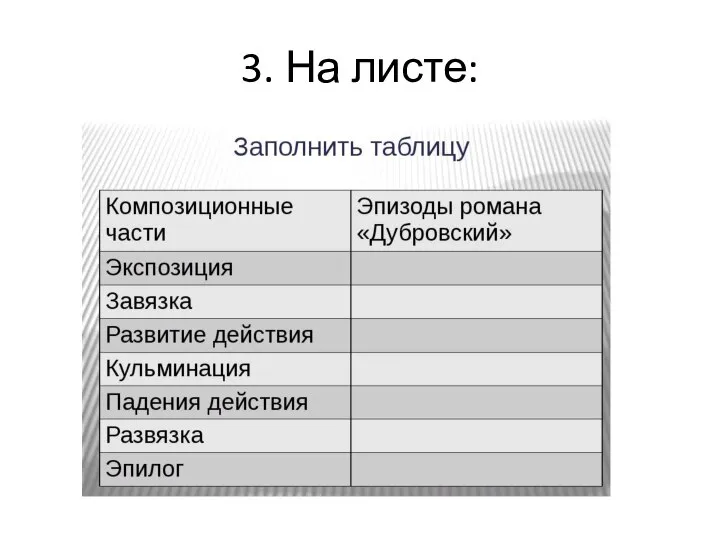 3. На листе: