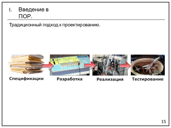 Традиционный подход к проектированию. 15 Введение в ПОР.