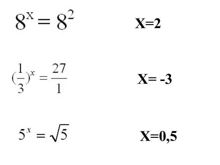 Х=2 Х= -3 Х=0,5