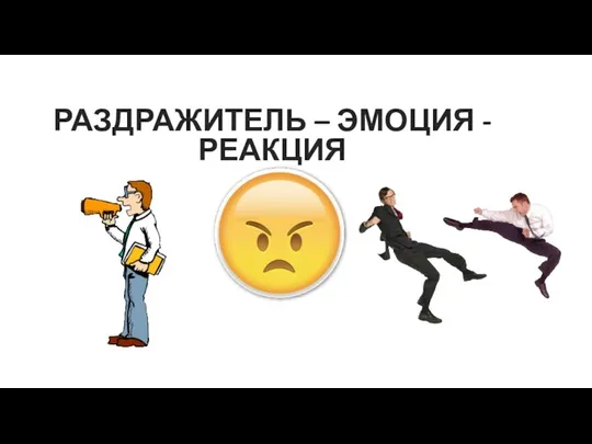 РАЗДРАЖИТЕЛЬ – ЭМОЦИЯ - РЕАКЦИЯ