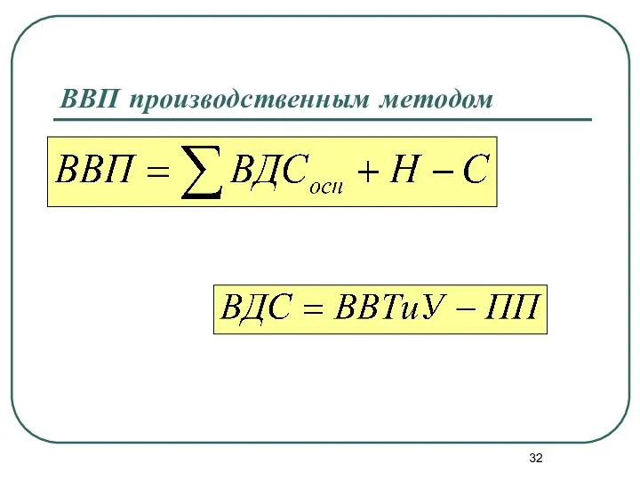 ВВП производственным методом