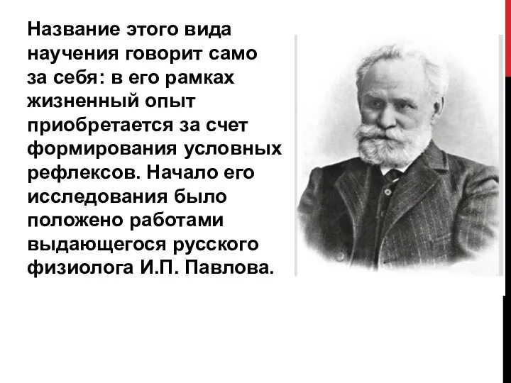 Название этого вида научения говорит само за себя: в его рамках жизненный