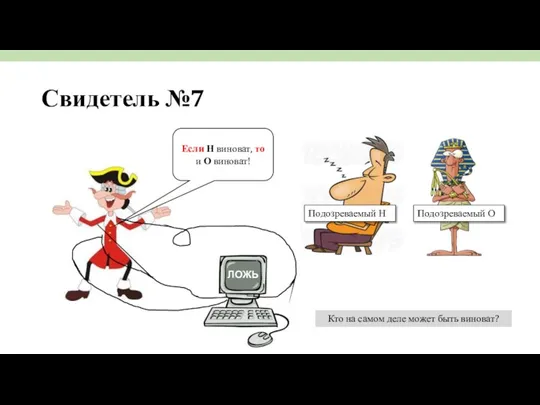 Свидетель №7 Если Н виноват, то и О виноват! Подозреваемый Н Подозреваемый