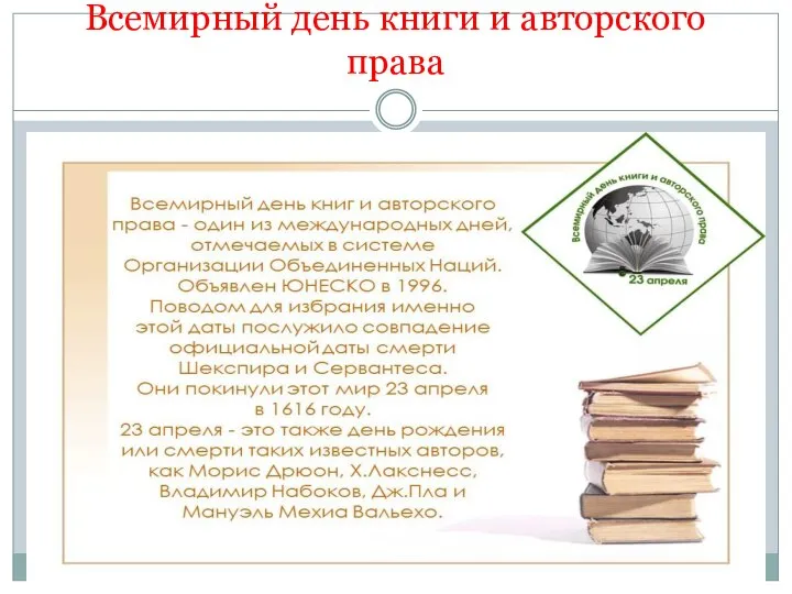 Всемирный день книги и авторского права