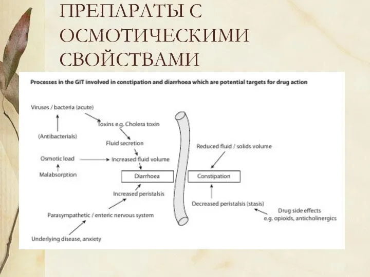 СЛАБИТЕЛЬНЫЕ ПРЕПАРАТЫ С ОСМОТИЧЕСКИМИ СВОЙСТВАМИ Макрагол