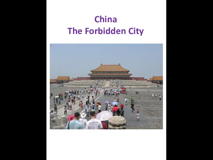 China The Forbidden City