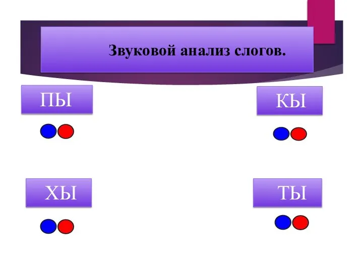 Звуковой анализ слогов. ПЫ КЫ ХЫ ТЫ