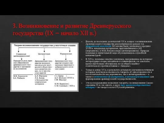 3. Возникновение и развитие Древнерусского государства (IX – начало XII в.) Вплоть