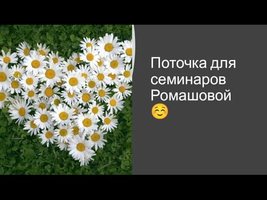 Поточка для семинаров Ромашовой☺