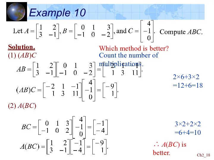 Ch2_ Example 10 Count the number of multiplications. Which method is better?