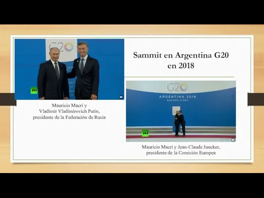 Sammit en Argentina G20 en 2018 Mauricio Macri y Jean-Claude Juncker, presidente