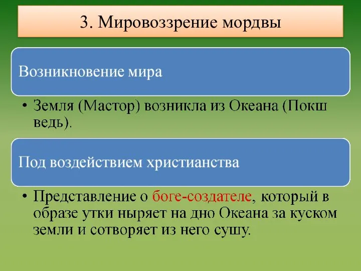 3. Мировоззрение мордвы