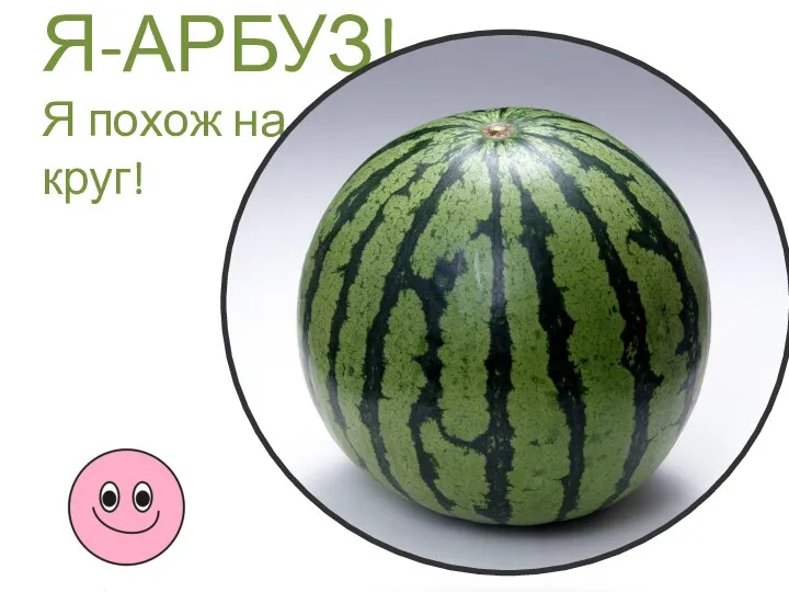 Я-АРБУЗ! Я похож на круг!