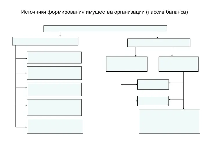 Источники формирования имущества организации (пассив баланса)