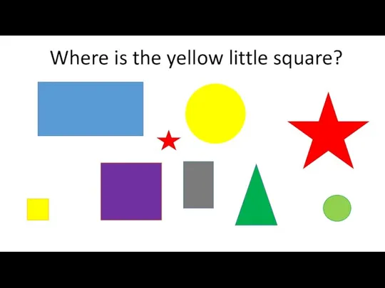Where is the yellow little square?