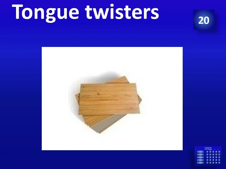 20 Tongue twisters