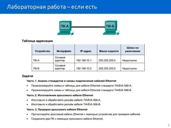 Лабораторная работа – если есть