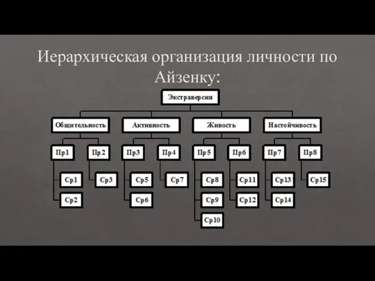 Иерархическая организация личности по Айзенку: