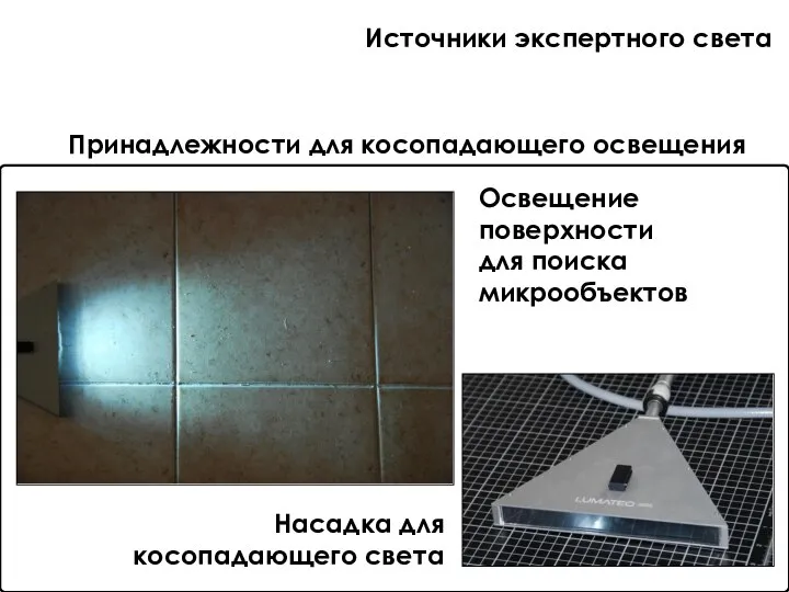 Принадлежности для косопадающего освещения Освещение поверхности для поиска микрообъектов Насадка для косопадающего света Источники экспертного света