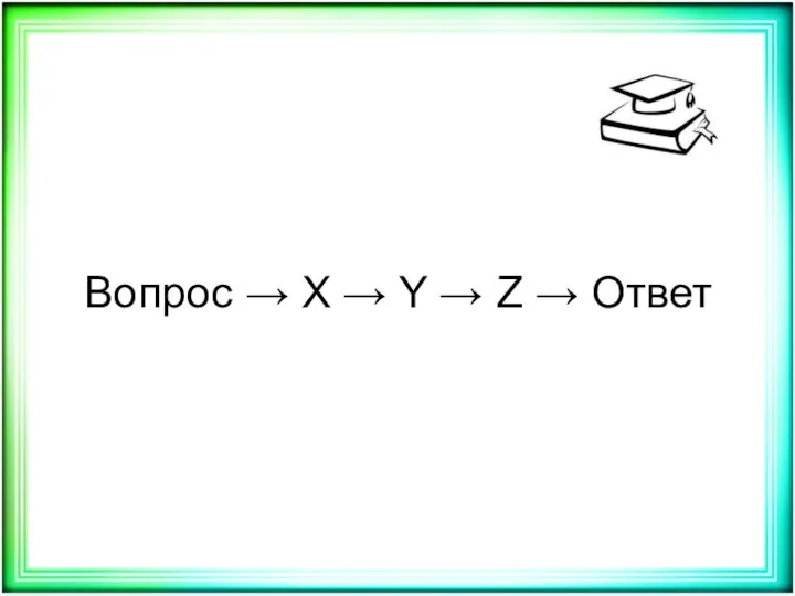 Вопрос → X → Y → Z → Ответ