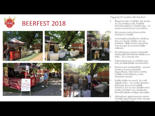 BEERFEST 2018 Pag.gada CA vizuālais tēls Beerfest: Šogad arī būs 2 rollbāri,