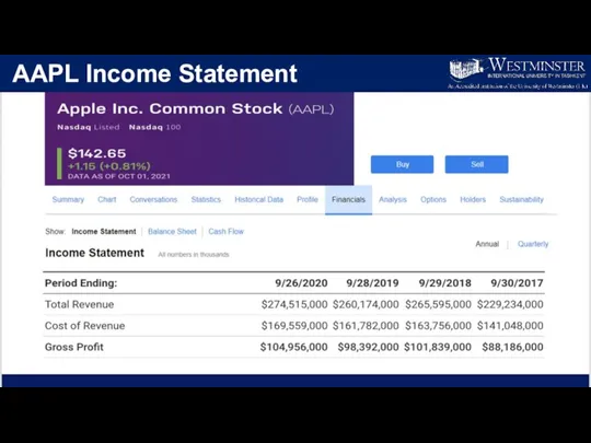 AAPL Income Statement