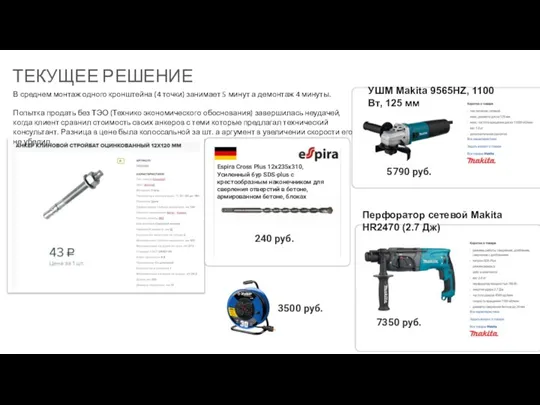 ТЕКУЩЕЕ РЕШЕНИЕ В среднем монтаж одного кронштейна (4 точки) занимает 5 минут