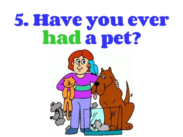 5. Have you ever had a pet?
