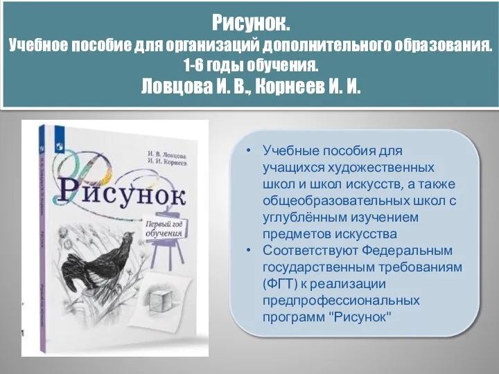 Рисунок. Учебное пособие для организаций дополнительного образования. 1-6 годы обучения. Ловцова И.