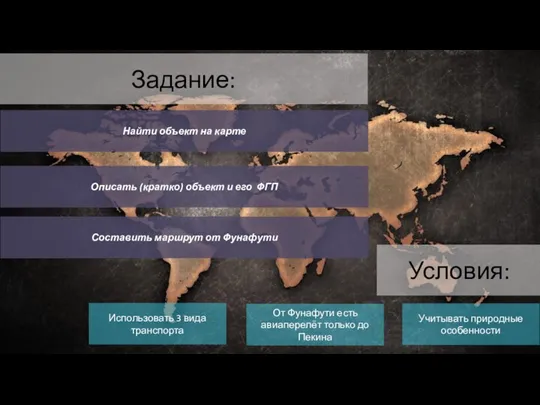 Задание: Найти объект на карте Описать (кратко) объект и его ФГП Составить